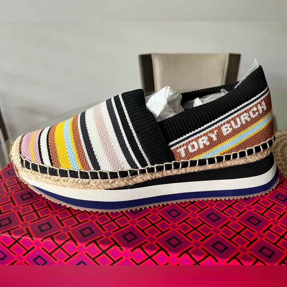 Tory Burch slip on espadrilles, multicolor, 7.5